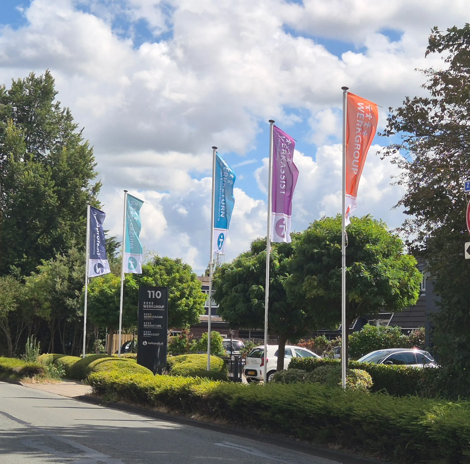 vlaggen van alle labels van werkgroup